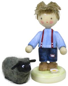 Flade Junge mit schwarzem Schaf  (Flade 5268) Junge mit schwarzem Schaf